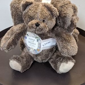 Animal and blanket two-piece gift set